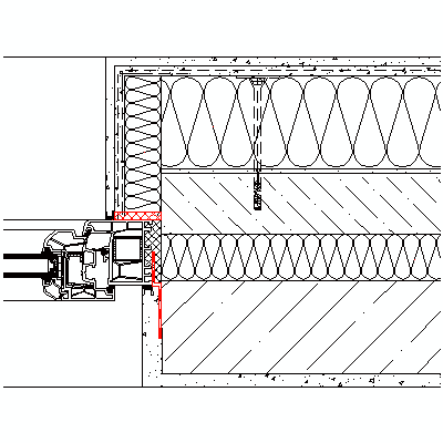 rekonstrukce - panelový dům - umístění otvorové výplně na střed tepelné izolace - ostění